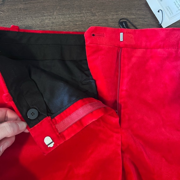 Theory Red Straight Leg Pants - Picture 5 of 7